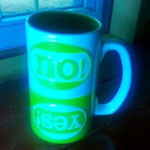 Green and White Mug